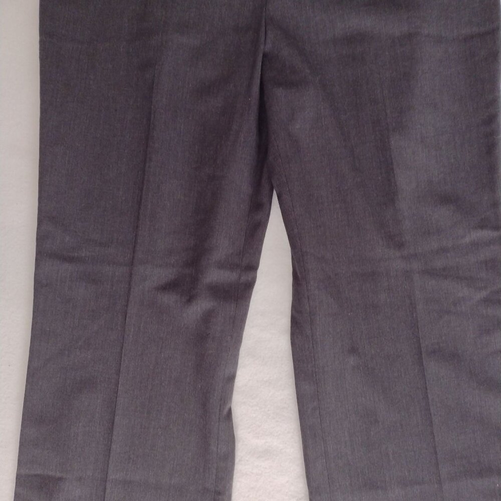 Pendleton Wool Blend Dress Pants 14 Vtg Gray Straight Leg Stretch Trousers L - Picture 5 of 10